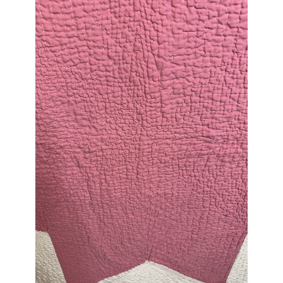 Queen Handmade Star & Angel Wings Quilt 63" x 80" Amazing Detailed Hand Quilting - Picture 6 of 16